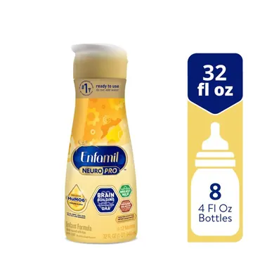 Enfamil NeuroPro Ready to Feed Baby Formula, Brain Building Duo DHA & MFGM, 32 fl oz