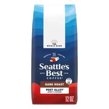 Seattle's Best Coffee, Post Alley Dark Roast Whole Bean Coffee for Cold Brew or Hot Coffee 12 oz