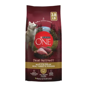 Purina ONE True Instinct With A Blend Of Real Turkey and Venison Dry Dog Food, 3.8 lb.