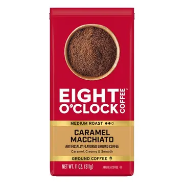 Eight O'Clock Coffee Ground Medium Roast Caramel Macchiato Coffee Arabica 11 oz