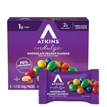 Atkins Endulge Treats, Chocolate Peanut Candies, Zero Sugar Snacks, Sugar Free Chocolate, Low Sugar Snacks, 5 Count