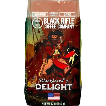 Black Rifle Coffee Company Blackbeard's Delight, Dark Roast, Ground Coffee, 12 oz
