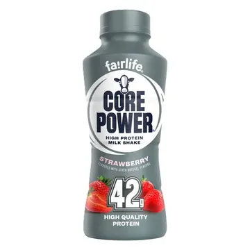 Core Power High Protein Shake, Strawberry, 42g Bottle, 14 fl oz