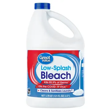 Great Value Concentrated Low Splash Bleach, 121 fl oz