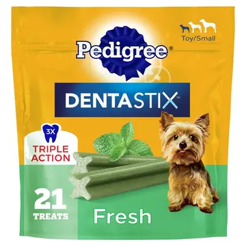 Pedigree Dentastix Dental Care Treats for Toy and Small Breed Dogs, Fresh Flavor, 5.08 oz Pack