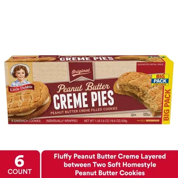 Little Debbie Big Pack Peanut Butter Creme Pies, 18.6 oz