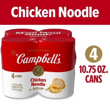 Campbell's Condensed Chicken Noodle Soup, 10.75 oz Can (4 Pack)