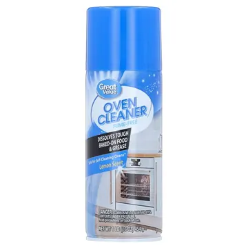 Great Value Fume-Free Oven Cleaner Foam, Lemon Scent, Grease Remover, 16 oz
