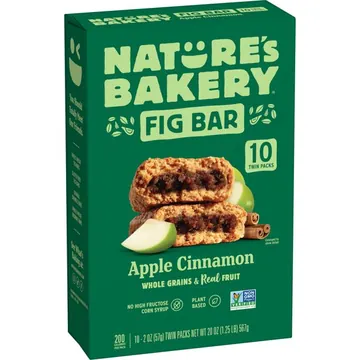 Nature's Bakery Apple Cinnamon Fig Bars, 2oz Twin packs, 10 Count