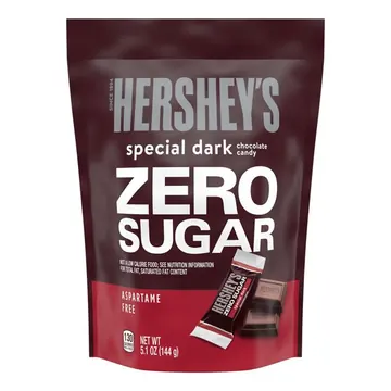 Hershey's Special Dark Zero Sugar Chocolate Candy, Bag 5.1 oz