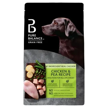 Pure Balance Grain-Free Chicken and Pea Recipe Dry Dog Food, 4 lb