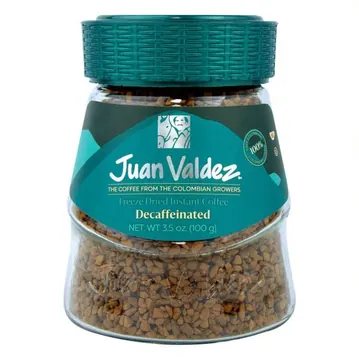 Juan Valdez Decaf Instant Coffee 3.5 oz Jar No Artificial Flavors