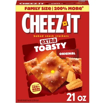 Cheez-It Extra Toasty Baked Snack Crackers, Baked Snack Crackers, 21 oz