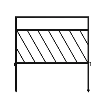 Expert Gardener Garden Border Edging, 18 in x 17.5 in, Black Powder-Coated Steel, Diagonal Design