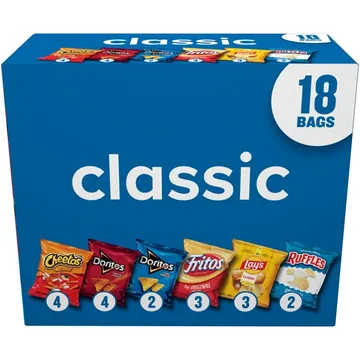 Frito Lay Classic Mix Snack Chips 18oz, 18 Pack