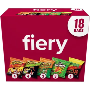 Frito-Lay Fiery Mix Variety Pack Snack Chips, 18 Count Multipack