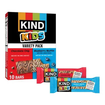 KIND Kids Snack Bars, Variety Pack, Gluten Free, Tree Nut Free, Peanut Free, 10 Count