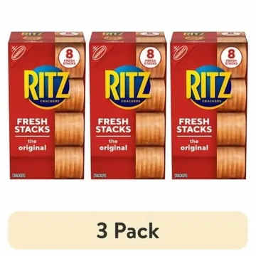 (3 pack) RITZ Fresh Stacks Original Crackers, Travel Snacks, 11.8 oz (8 Multi Snack Packs)