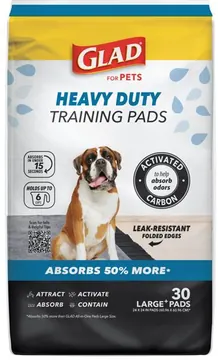 Glad for Pets Heavy Duty Activated Carbon Training Pads - 24" x 24" 30ct