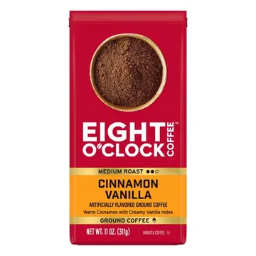 Eight O'Clock Coffee Cinnamon Vanilla Ground Medium Roast Arabica Coffee 11 oz