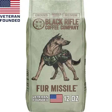 Black Rifle Coffee Company Fur Missile, Medium Roast, Ground Coffee, 12 oz