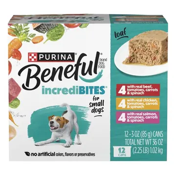 Purina Beneful Incredibites Beef, Chicken, & Salmon Flavored Small Breed Wet Dog Food Variety Pack, 3 oz.