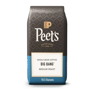Peet's Coffee Big Bang Premium Medium Roast Whole Bean Coffee, Arabica, 10.5 oz
