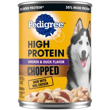 (3 pack) Pedigree High Protein Chopped Chicken & Duck Flavor Adult Soft Wet Dog Food, 13.2 oz Can