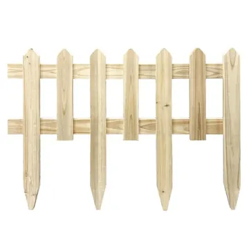 Expert Gardener Wood Picket Garden Border Edging, 17 in H x 23.6 in W