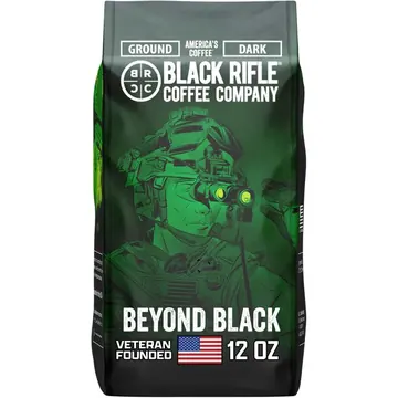 Black Rifle Coffee Company Beyond Black, Dark Roast, Ground Coffee, 12 oz