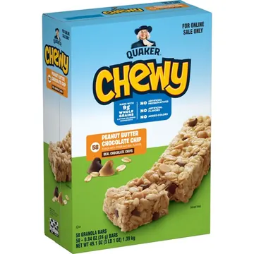 Quaker Chewy Granola Bars, Peanut Butter Chocolate Chip (58 Pack)