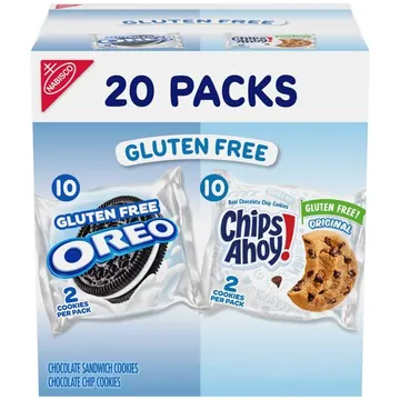 OREO Sandwich Cookies & CHIPS AHOY! Chocolate Chip Cookies Gluten Free Cookies Variety Pack, 20 Count