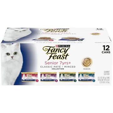 Fancy Feast High Protein Senior Wet Cat Food Variety Pack, Senior 7+ Chicken, Beef & Tuna Feasts, 3 oz Can