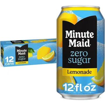 Minute Maid Zero Sugar Lemonade Fridge Pack Cans, 12 fl oz, 12 Pack