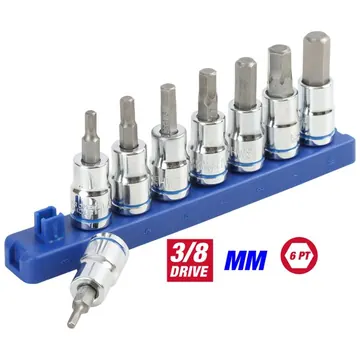 Hyper Tough 9-Piece 3/8-inch Drive, Metric Hex Socket Bit Set for Automotive and DIY Projects, 6568