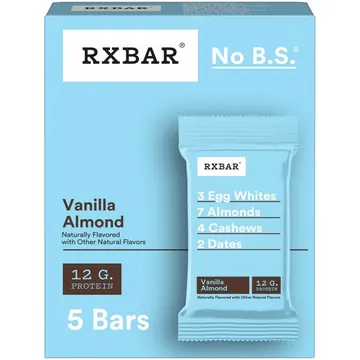 RXBAR, Vanilla Almond Gluten-Free Protein Bars, 5 Count