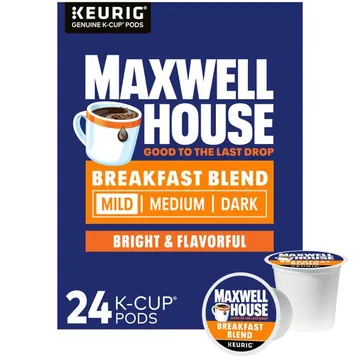 Maxwell House Breakfast Blend Mild Roast K-Cup® Coffee Pods, 24 Count Box