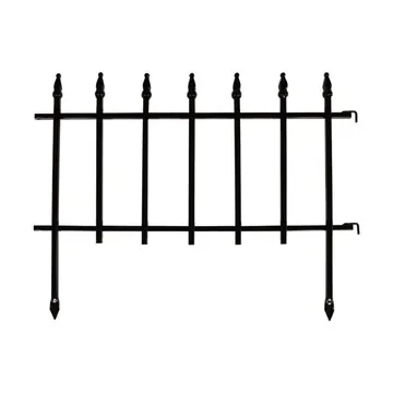 Expert Gardener Empire Black Powder-Coated Steel Garden Border Edging, 18 in H