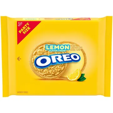 OREO Lemon Creme Sandwich Cookies, Party Size, 24.95 oz